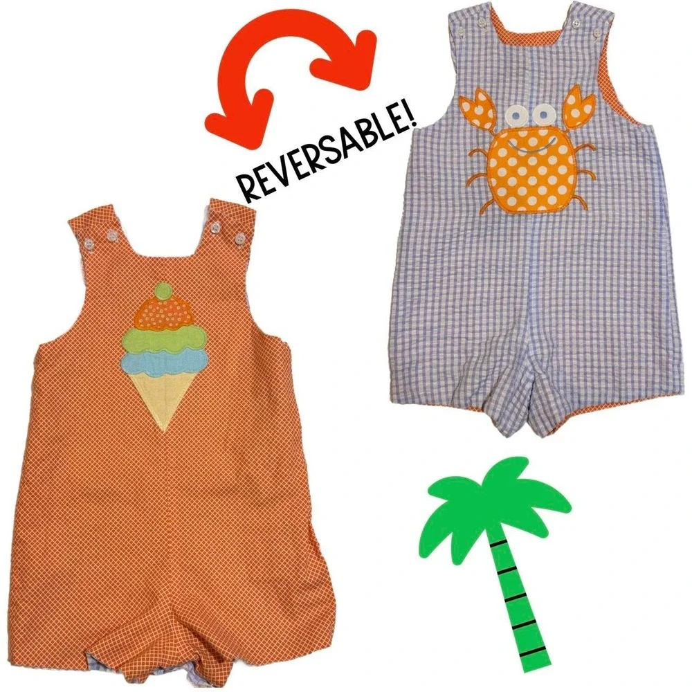 The Bailey Boys 24 months Reversible Cran/ Ice Cream Cone Romper